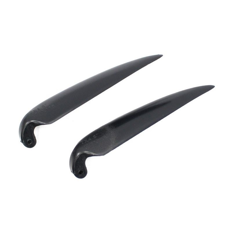 Pair of folding blades 7×4.5' foot 6mm/ axle 2mm (black plastic)