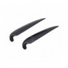 Par de cuchillas plegables 7×4,5' con pie de 6 mm/eje de 2 mm (plástico negro)