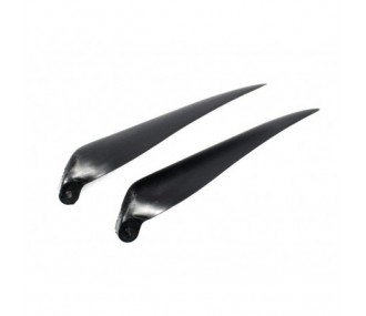 Pair of folding blades 10×6' 8mm foot/ 3mm shaft (black plastic)