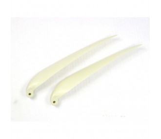 Pair of folding blades 12×6' 8mm foot/ 3mm shaft (white plastic)