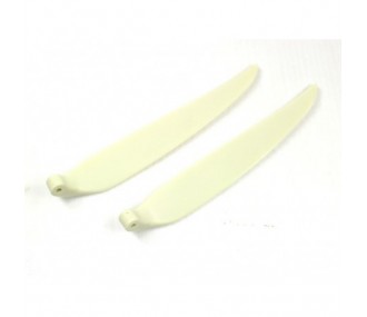 Pair of folding blades 12×6' 8mm foot/ 3mm shaft (white plastic)