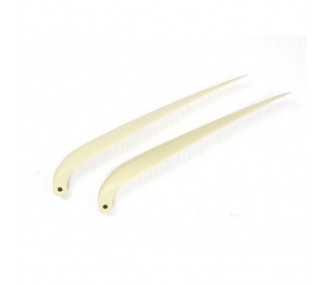 Paire pales repliables 13x6' pied 8mm/ axe 3mm (plastique blanc)