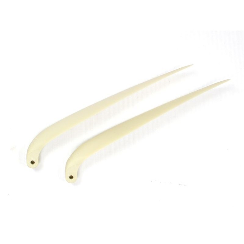 Paire pales repliables 13x6' pied 8mm/ axe 3mm (plastique blanc)