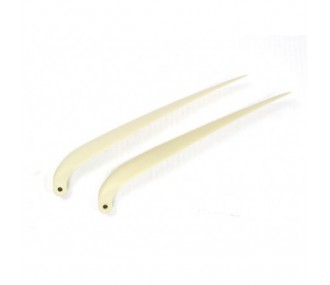 Pair of 14×8' folding blades with 8mm foot/ 3mm shaft (white plastic)
