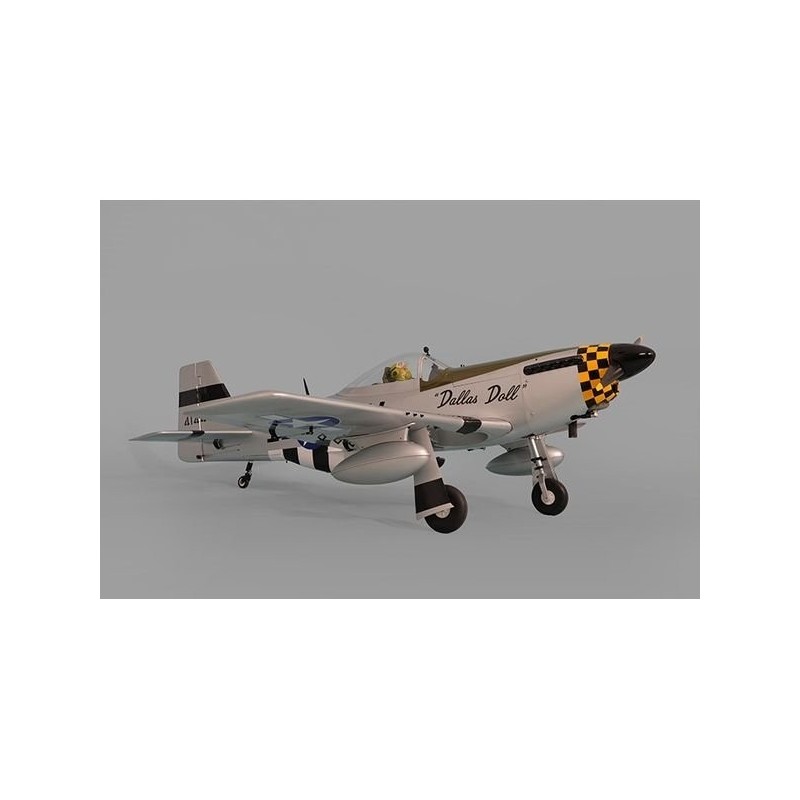 Avion Phoenix Model P-51 Mustang gris/vert 50-60cc GP/EP ARF 2.19m