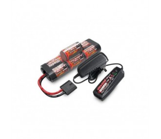 Traxxas NiMh charger 2Ah 220V 2969G + NiMh battery 8,4V 3000mAh Hump 2926X