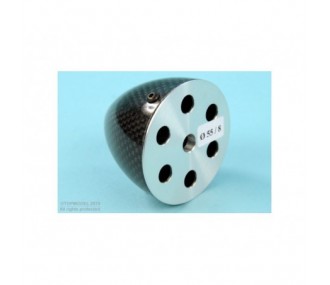 CARBON CONE Ø55mm WITH ALUMINATED FLANGE