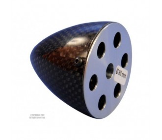 CARBON CONE Ø60mm WITH ALUMINATED FLANGE