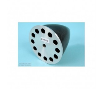 CARBON CONE Ø105mm CENTRAL SCREW WITH ALLOY FLANGE
