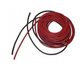 flexible cable 3.3mm²-2x1m silicone red+black (12AWG)
