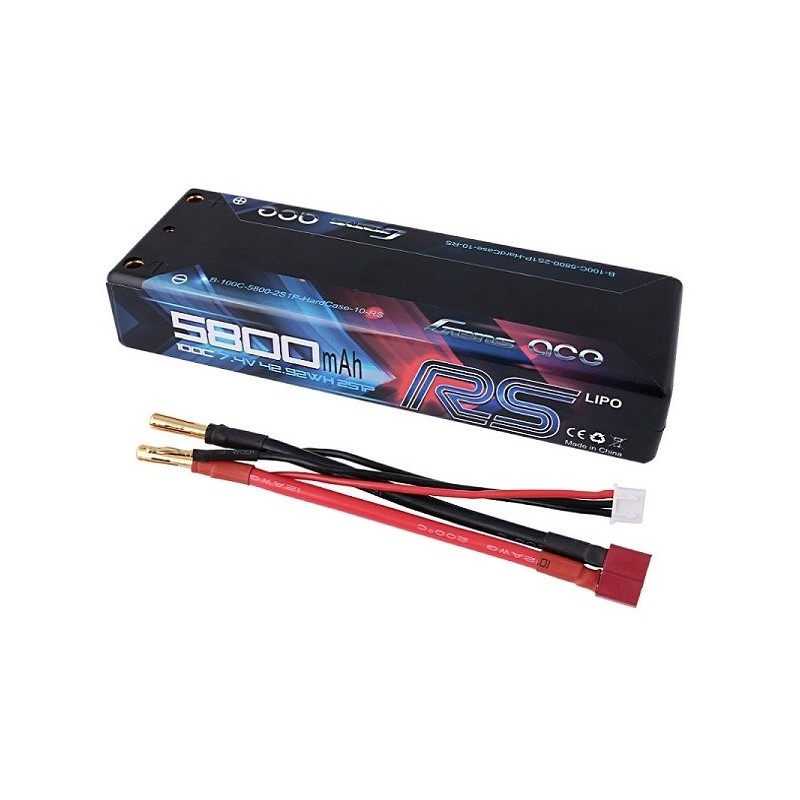 Akku Gens Ace RS Hardcase, Lipo 2S 7.4V 5800mAh 100C Steckdose 4.0mm