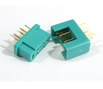 MPX 6 pin green M/F plug (1 pair) Muldental