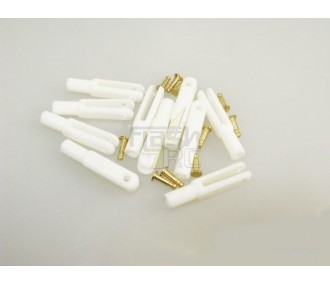 CHAPE NYLON M2 BLANCHE AXE metal Ø1,6mm (10 pcs)