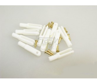 NYLON CHAPE M2 BLANCHE AXE metal Ø1,6mm (10 pcs)