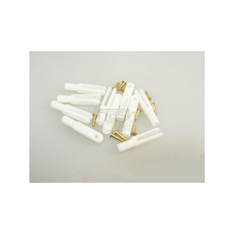 CHAPE NYLON M2 BLANCHE AXE metal Ø1,6mm (10 pcs)