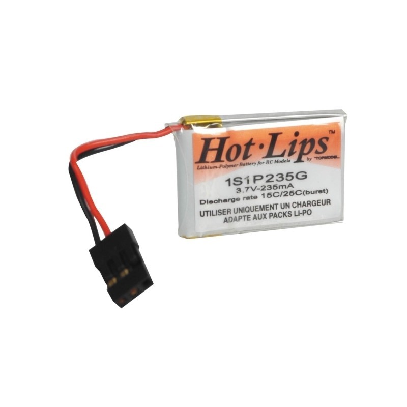 Akku HOT LIPS lipo 1S 3,7V 240mAh Steckdose JR