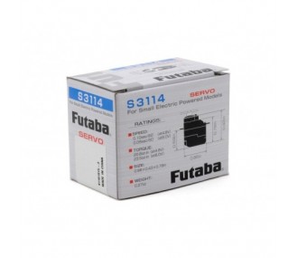 Servo analogique micro Futaba S3114 (7.9g, 1.5kg.cm, 0.09s/60°)