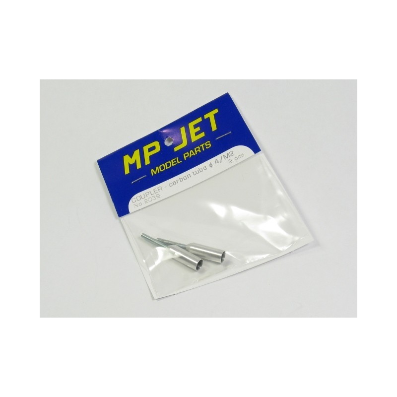 Embout de chape pour tube carbone Ø4mm/M2 2pcs Mp Jet