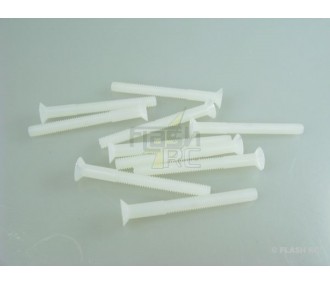 Vis nylon M4x40mm tête fraisée Multiplex (10 pcs)