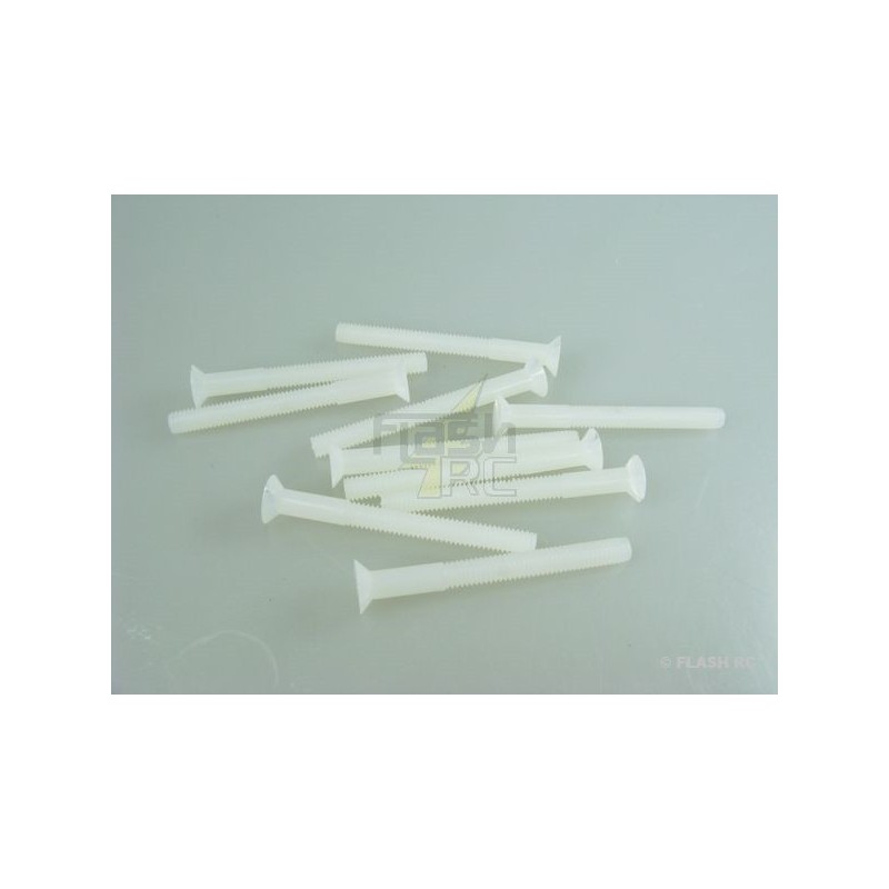 Vis nylon M4x40mm tête fraisée Multiplex (10 pcs)