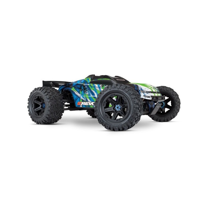 Traxxas E-REVO2 Green/Blue VXL 4WD TSM TQi 2.4Ghz ARTR (without batteries or charger) 86086-4