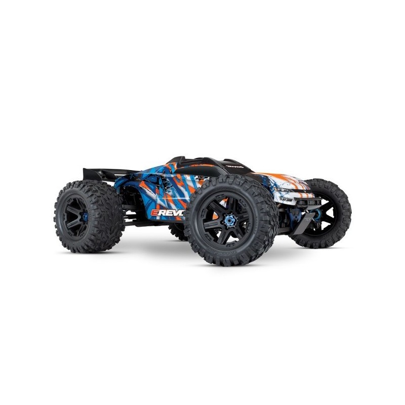 Traxxas E-REVO2 Orange/Blue VXL 4WD TSM TQi 2.4Ghz ARTR (without batteries or charger) 86086-4