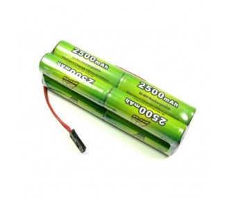 Batterie Tx A2pro 9.6V 2500 mAh NiMh format bloc prise jr