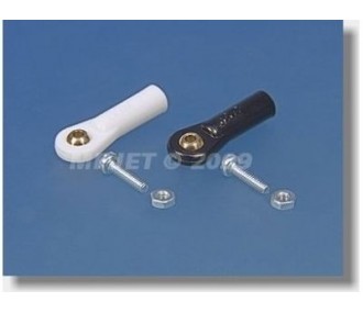 2401 - Rótula M2 taladrada 1.6mm + tornillos (6pcs) - Mp Jet