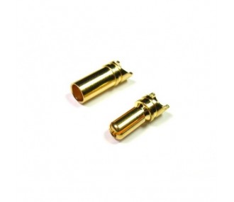 Gold 3.5mm DB3 M/F plug (1 pair) - Dualsky