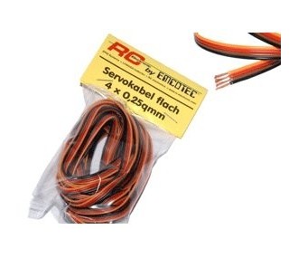 Servo cable 4 wires 4x0,25mm², 5m Emcotec