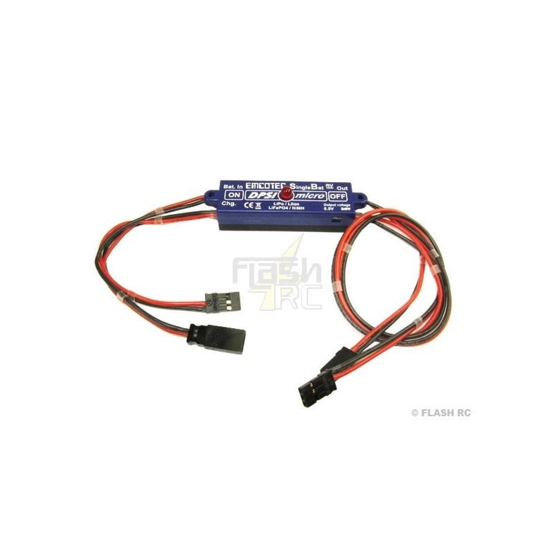 DPSI Micro - SingleBat 5.9/7.2V Fuente de alimentación regulada simple con inter (tomas UNI/JR)