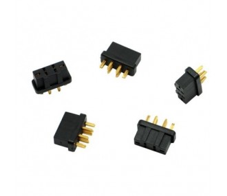 MPX 6 pin black female plug (5 pcs) - Emcotec