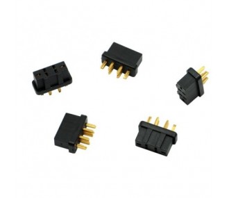 Prise MPX 6 pins noires femelle (5 pcs) - Emcotec