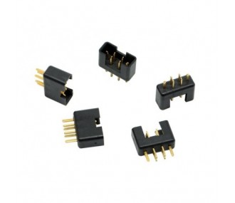 Prise MPX 6 pins noires male (5 pcs) - Emcotec