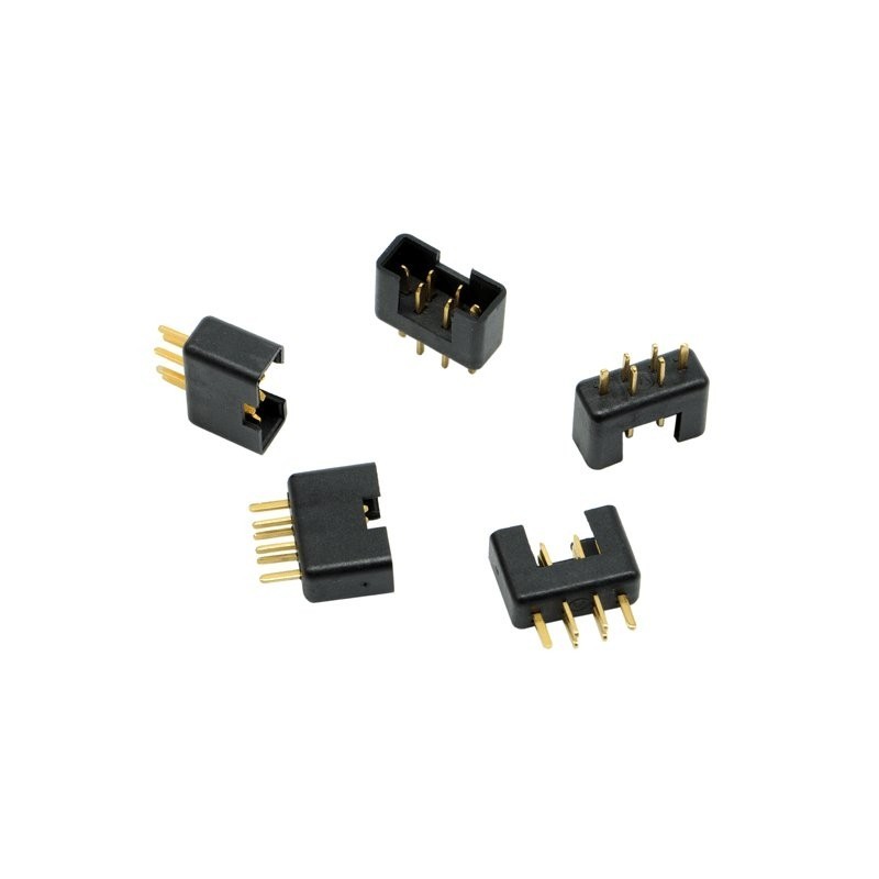 MPX enchufe 6 pines negro macho (5 uds) - Emcotec