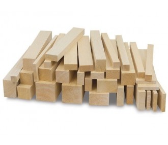 Asta di legno di balsa 4x4mm LOISIRS ARIA