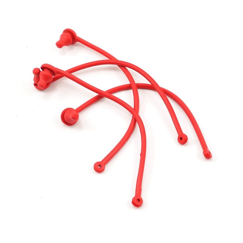 Traxxas red body clips (4) 5752