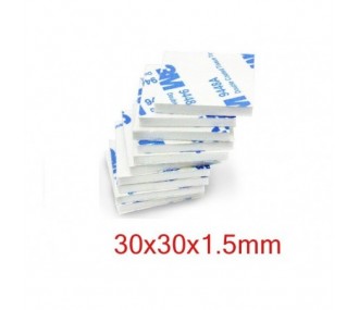 3M double sided tape on foam 1,5mm 30x30mm (10 pcs)