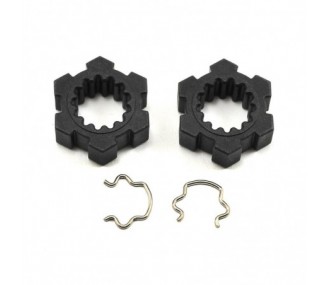 Traxxas hexagones de roues + clips (2) 7756