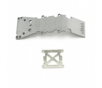 Traxxas placa de cubierta de plástico gris + placa de acero 4937A