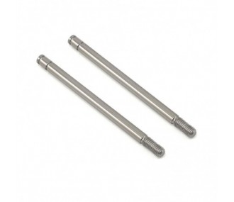 Traxxas long shock absorber rod chrome finish steel (2) 1664