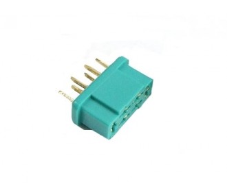 MPX Conector hembra verde de 6 patillas (1 ud.) Muldental