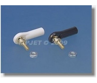 2426 - Chape M2 rotule à embase courte filetée M2.5 + écrous (2pcs) - Mp Jet