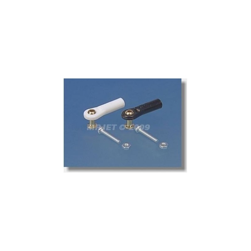 2435 - Clevis M2.5 with long base drilled 2mm + bolts (6pcs) - Mp Jet