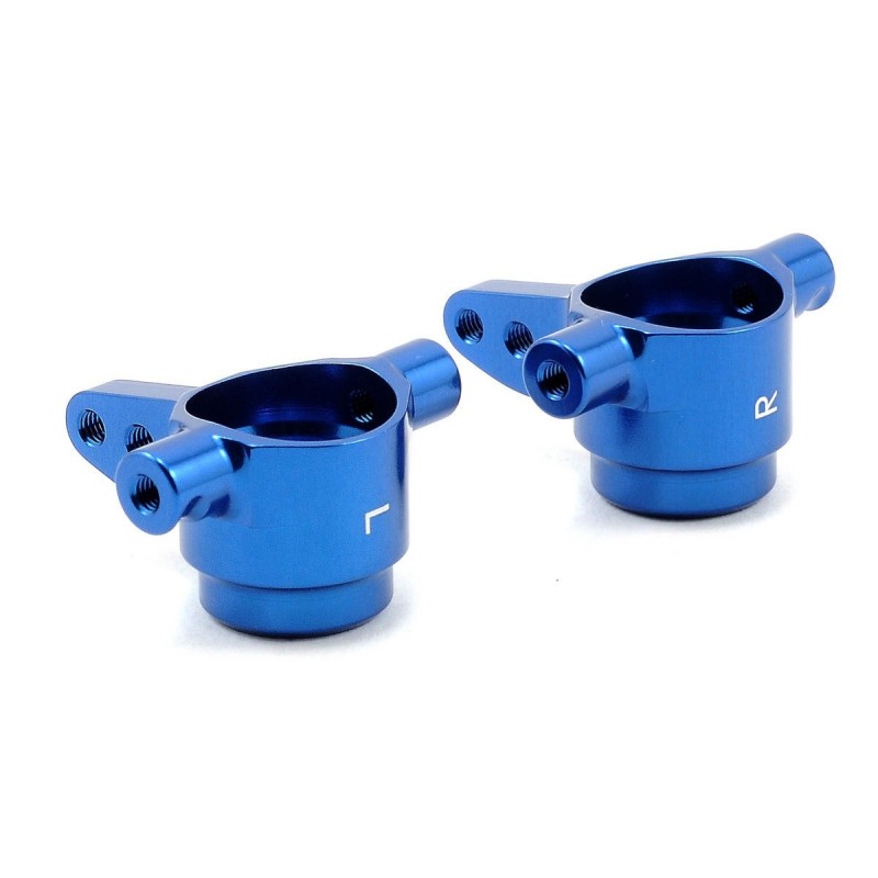 Traxxas t6 alu left/right anodized steering knuckles blue (2) 6837X