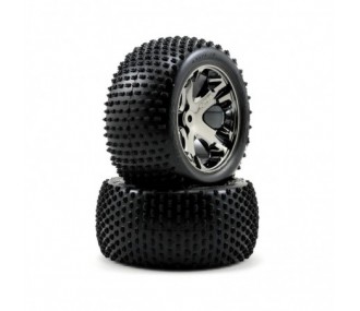 Traxxas roues arriere montees collees alias 2.8 (2) 3770A
