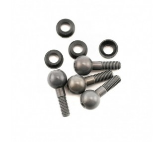Traxxas ball joints 7075-t6 aluminium hardened (4) + plastic rings (4) 4933X