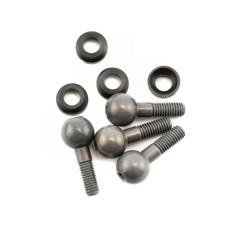 Traxxas ball joints 7075-t6 aluminium hardened (4) + plastic rings (4) 4933X