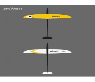 Hotliner FalconX carbone F5D noir & jaune 1.40m RCRCM