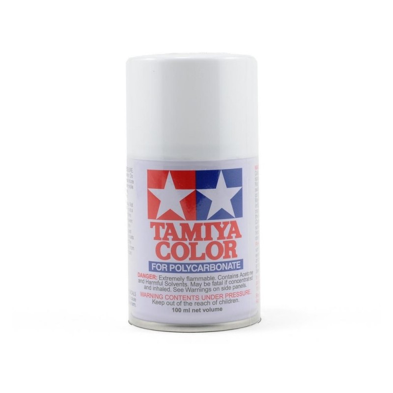 Aerosol paint 100ml for LEXAN Tamiya PS1 white